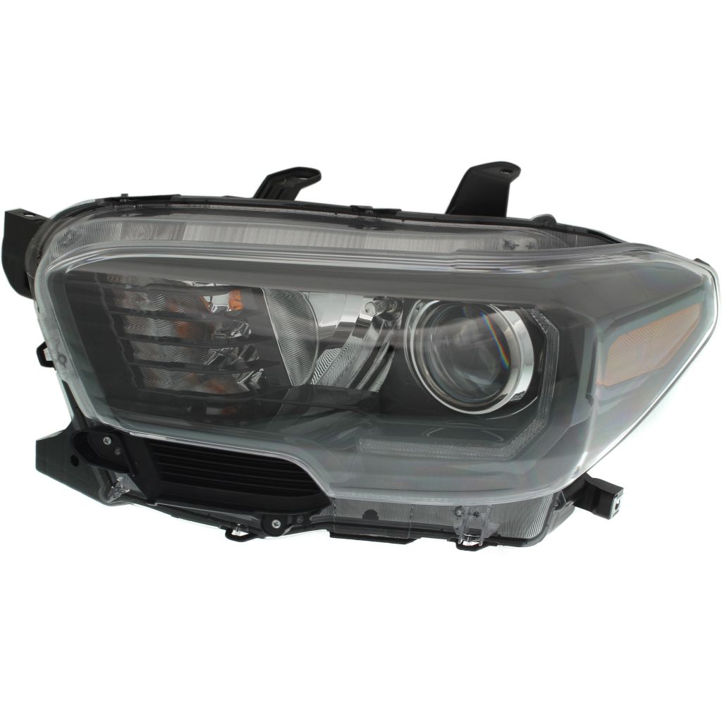 TOYOTA TACOMA HEAD LAMP ASSEMBLY LEFT (Driver Side) (W/LED DRL)(W/LED FOG)(BLK BEZEL)**CAPA** OEM#8115004280 2017-2019 PL#TO2502254C