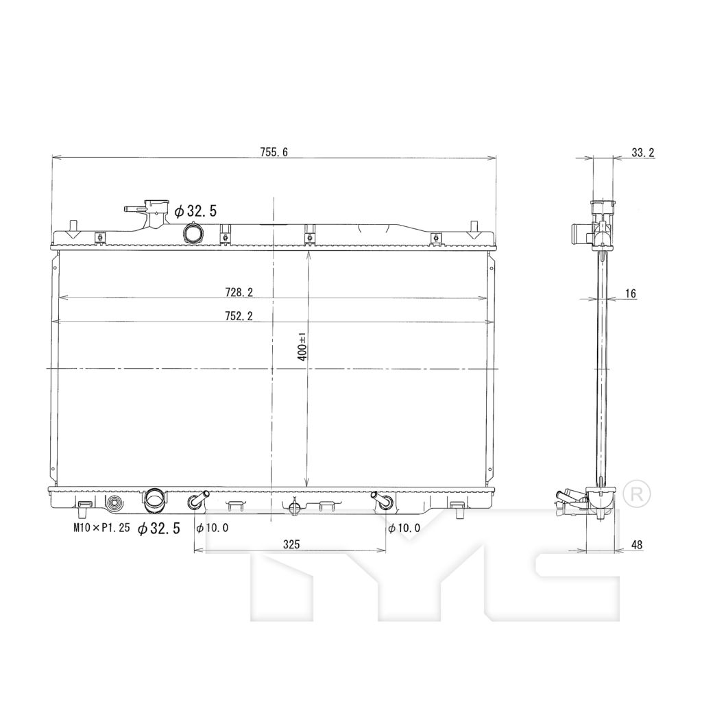 HONDA CRV RADIATOR (JAPAN) OEM#19010RZAA51 2007-2009 PL#HO3010209