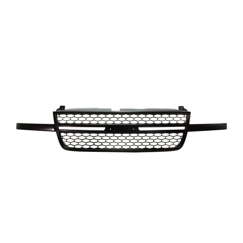 GM TRUCKS & VANS SILVERADO/PU (CHEVY) (07 OLD STYLE) GRILLE BLACK FRAME/BLACK INNER(EXC 05-05 1500) OEM#15276048 2005-2007 PL#GM1200586