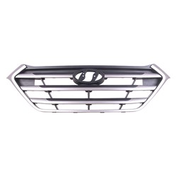 HYUNDAI TUCSON GRILLE PTD-BLACK W/SILVER GRAY MLDG(WO/PEDESTIAN REC)(From 5-16-16)**CAPA** OEM#86350D3000GAL 2017-2018 PL#HY1200208C