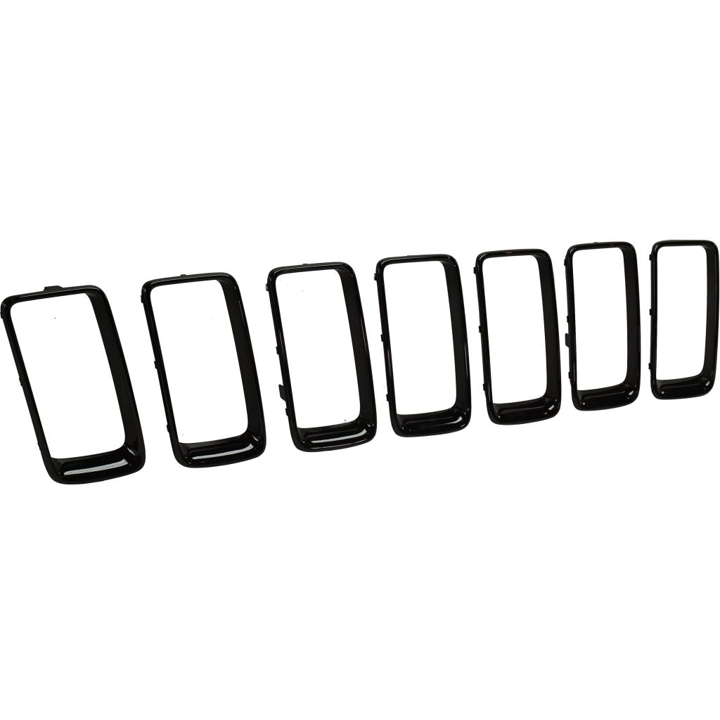 JEEP GRAND CHEROKEE GRILLE TRIM RINGS SET (7pc) BLACK OEM#68261150AA 2014-2016 PL#CH1210120