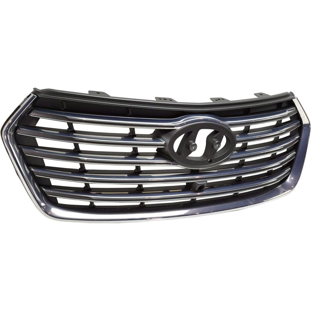 HYUNDAI SANTA FE /SANTA FE XL (3.3L) GRILLE GRAY W/SATIN-CHROME MLDG (W/CAMERA) **CAPA** OEM#86350B8BB0 2017-2019 PL#HY1200205C