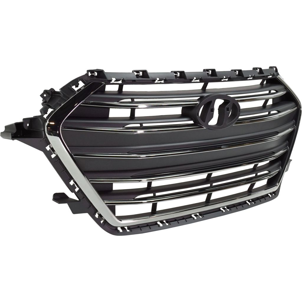 HYUNDAI ELANTRA SEDAN GRILLE BLACK W/SMOKED-CHR MOLDING (WO/AUTO CRUISE) OEM#86350F3100 2017-2018 PL#HY1200200