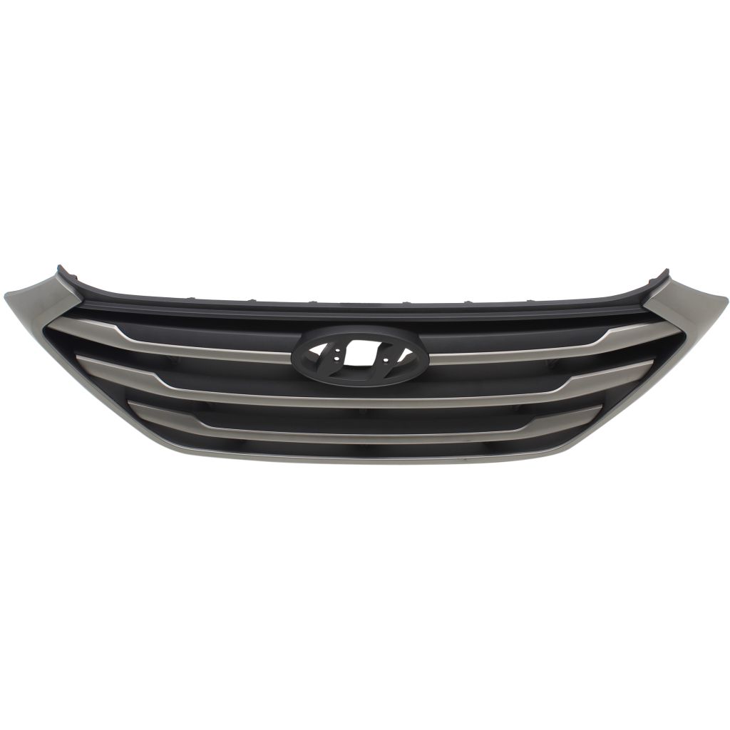 HYUNDAI TUCSON GRILLE SILVER/BLACK BAR W/SILVER FRAME(To 5-16-16)**CAPA** OEM#86350D3000RAM 2016-2017 PL#HY1200189C