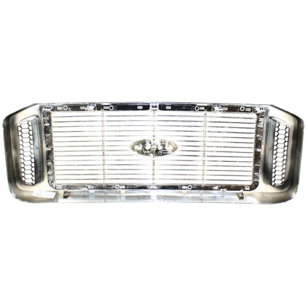 FORD TRUCKS & VANS FORD/PU (F250/350/450/550) Super Duty GRILLE CHROME/BLACK (XLT/OUTLAW/LARIAT)(W/ CHROME PKG)(W/BILLET DESIGN) OEM#6C3Z8200AAA 2005-2007 PL#FO1200459