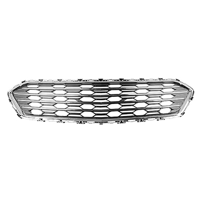 CHEVROLET CRUZE HATCHBACK FRONT BUMPER GRILLE CENTER CHROME/BLACK (PREMIER WO/RS) OEM#84189628 2017-2018 PL#GM1036181