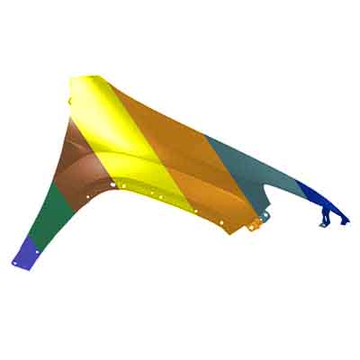 JEEP CHEROKEE FENDER RIGHT (Passenger Side) OEM#68103308AF (P) 2014-2018 PL#CH1241281