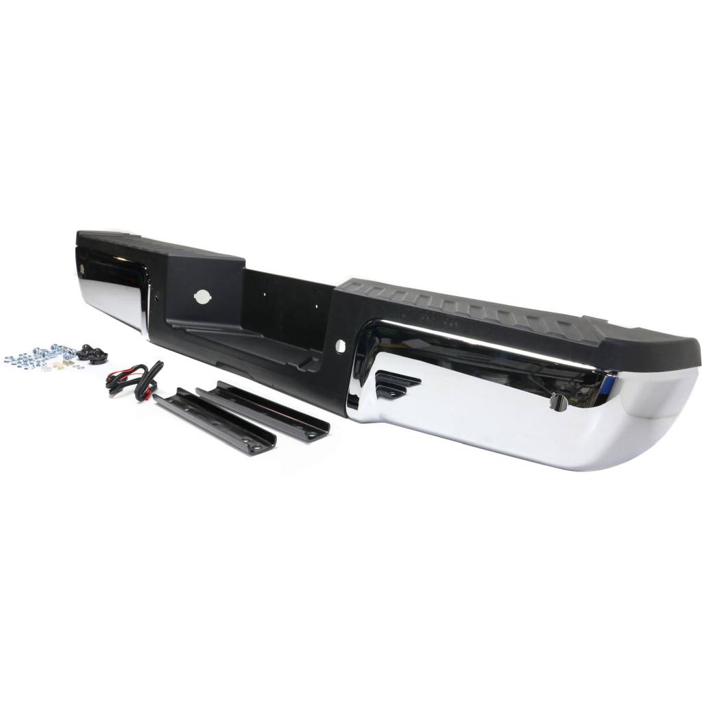 FORD TRUCKS & VANS FORD/PU F250/350/450 (SUPER DUTY) REAR STEP BUMPER ASSY CHROME W/BLACK PAD (W/SENSOR) OEM#9C3Z17906D-PFM 2013-2016 PL#FO1103177
