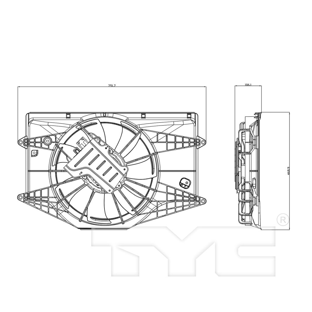 HONDA CIVIC HATCHBACK (EXC TYPE R) RADIATOR & A/C FAN ASSEMBLY OEM#190155AAA01-PFM 2017-2021 PL#HO3115173