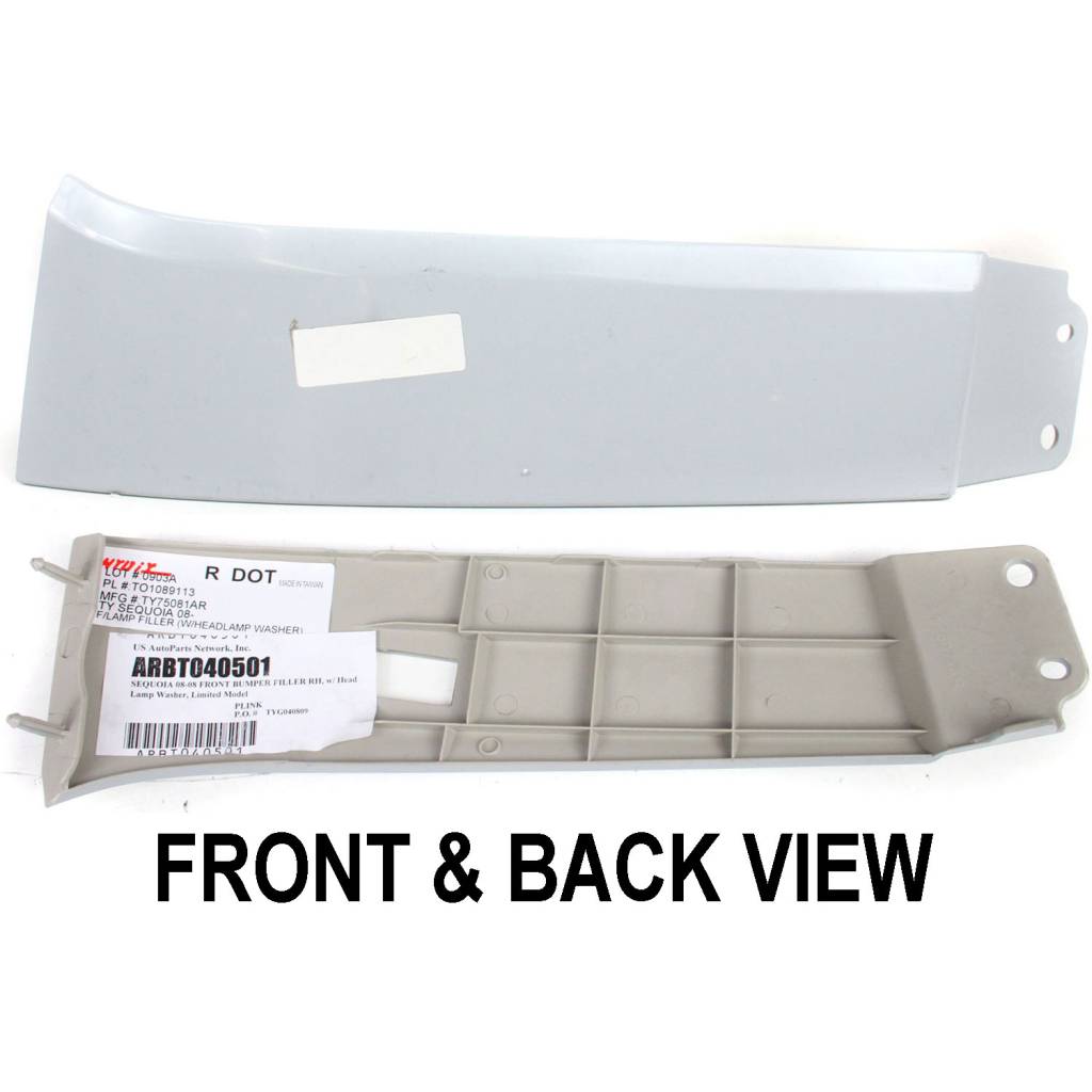 TOYOTA SEQUOIA HEAD/LAMP FILLER RIGHT (Passenger Side) (W/ HEAD/LAMP Washer)(LTD/Platinum Model) OEM#539310C902 2008-2017 PL#TO1089116