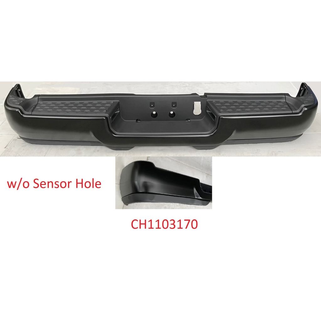 DODGE TRUCKS & VANS DODGE/PU (R2500/3500) REAR STEP BMP ASSY BLACK (WO/SENSOR) OEM#68576320AA-PFM 2019-2024 PL#CH1103170