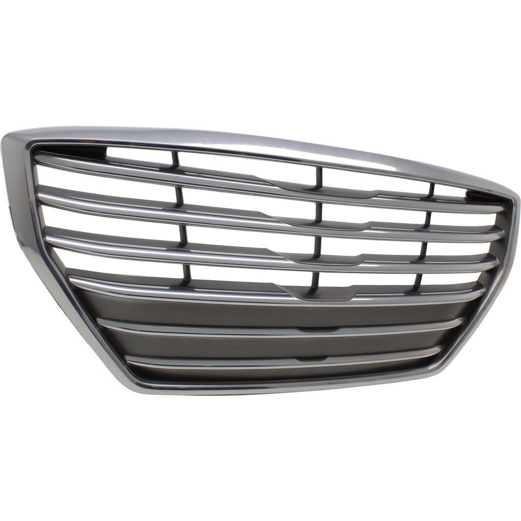 HYUNDAI GENESIS SEDAN GRILLE SILVER/SATIN-CHROME (WO/AUTO CRUISE) **CAPA** OEM#86350B1040 2015-2016 PL#HY1200191C