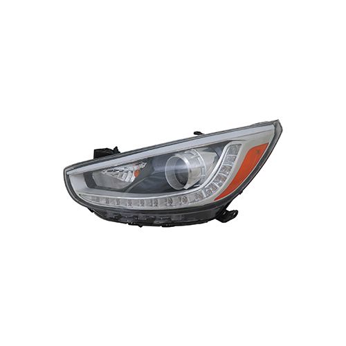 HYUNDAI ACCENT SEDAN HEAD LAMP ASSY LEFT (Driver Side) (HALOGEN PROJECTOR W/LED MARKER) OEM#921011R610 2014-2017 PL#HY2502191