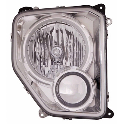 JEEPVEHICLE LIBERTY HEAD LAMP ASSY RIGHT (Passenger Side) (W/O FOG LAMP)(CHROME BEZEL)(ROUND BULB SHIELD) OEM#57010170AE-PFM 2008-2012 PL#CH2503234