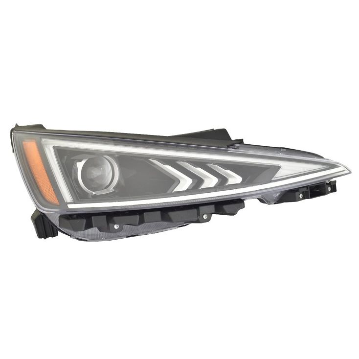 HYUNDAI ELANTRA SEDAN HEAD LAMP ASSY RIGHT (Passenger Side) (HALOGEN)(W/LED DRL) OEM#92102F2640 2019-2020 PL#HY2503240