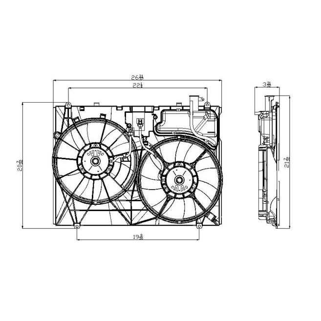 LEXUS RX 350 RADIATOR & A/C FAN ASSEMBLY (USA MADE) OEM#163610P100-PFM 2007-2009 PL#LX3115114