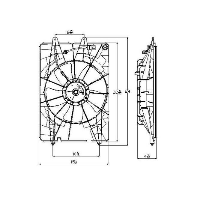 HONDA RIDGELINE RADIATOR FAN ASSY OEM#19015RJEA01-PFM 2006-2008 PL#HO3115140