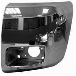GM TRUCKS & VANS SILVERADO/PU 1500 (CHEVY) FRONT BUMPER END LEFT (Driver Side) CHROME (W/FOG) **CAPA** OEM#20985757 2012-2013 PL#GM1004156C