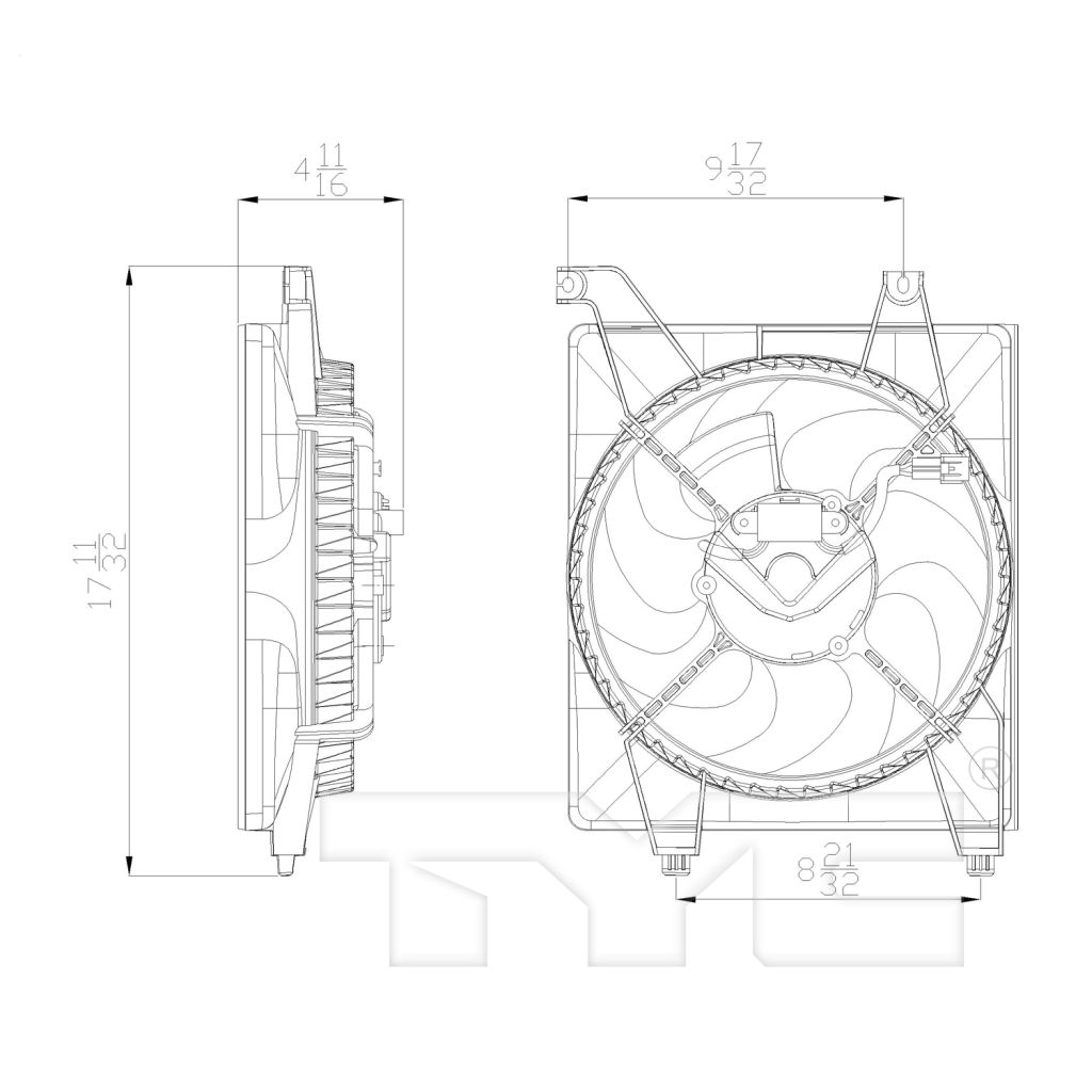 HYUNDAI ACCENT HATCHBACK A/C FAN ASSY OEM#977301E000 2007-2011 PL#HY3120100