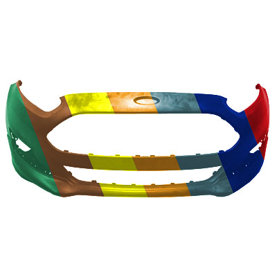 FORD FIESTA/SEDAN FRONT BUMPER COVER PRIMED (WO/CHROME TRIM)(WO/INTEGRA SPOILER) OEM#D2BZ17757AC 2014-2016 PL#FO1000692