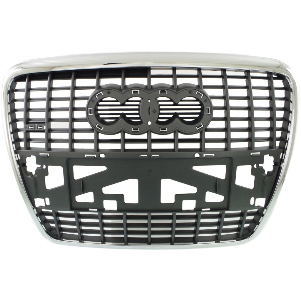 AUDI A6 SEDAN /WAGON GRILLE SLV/BLACK (W/CHROME Frame)(W/ S-LINE)(WO/SENSOR) OEM#4F0853651L1QP 2005-2008 PL#AU1200131