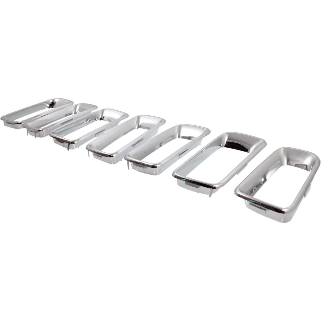 JEEP COMPASS GRILLE MOLDING CHROME (7 PC SET) OEM#68109865AA 2011-2017 PL#CH1210111
