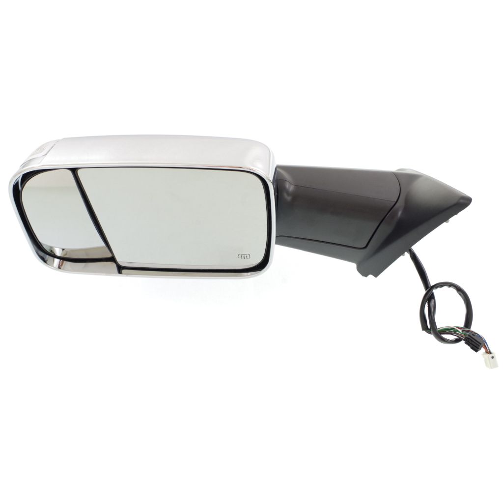 DODGE TRUCKS & VANS DODGE/PU (R1500) DOOR MIRROR LEFT (Driver Side) PWR/HTD/SIGNAL/PUDDLE/MEMORY (DUAL GLASS)(CHR)(W/TOW)(W/TEMP SENSR) OEM#68285867AD 2013-2022 PL#CH1320351