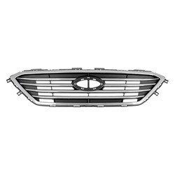 HYUNDAI SONATA GRILLE SILVER W/CHR-SATIN MOLDING (WO/AUTO CRUISE)(STD BMP) OEM#86350C2000 2015-2017 PL#HY1200174