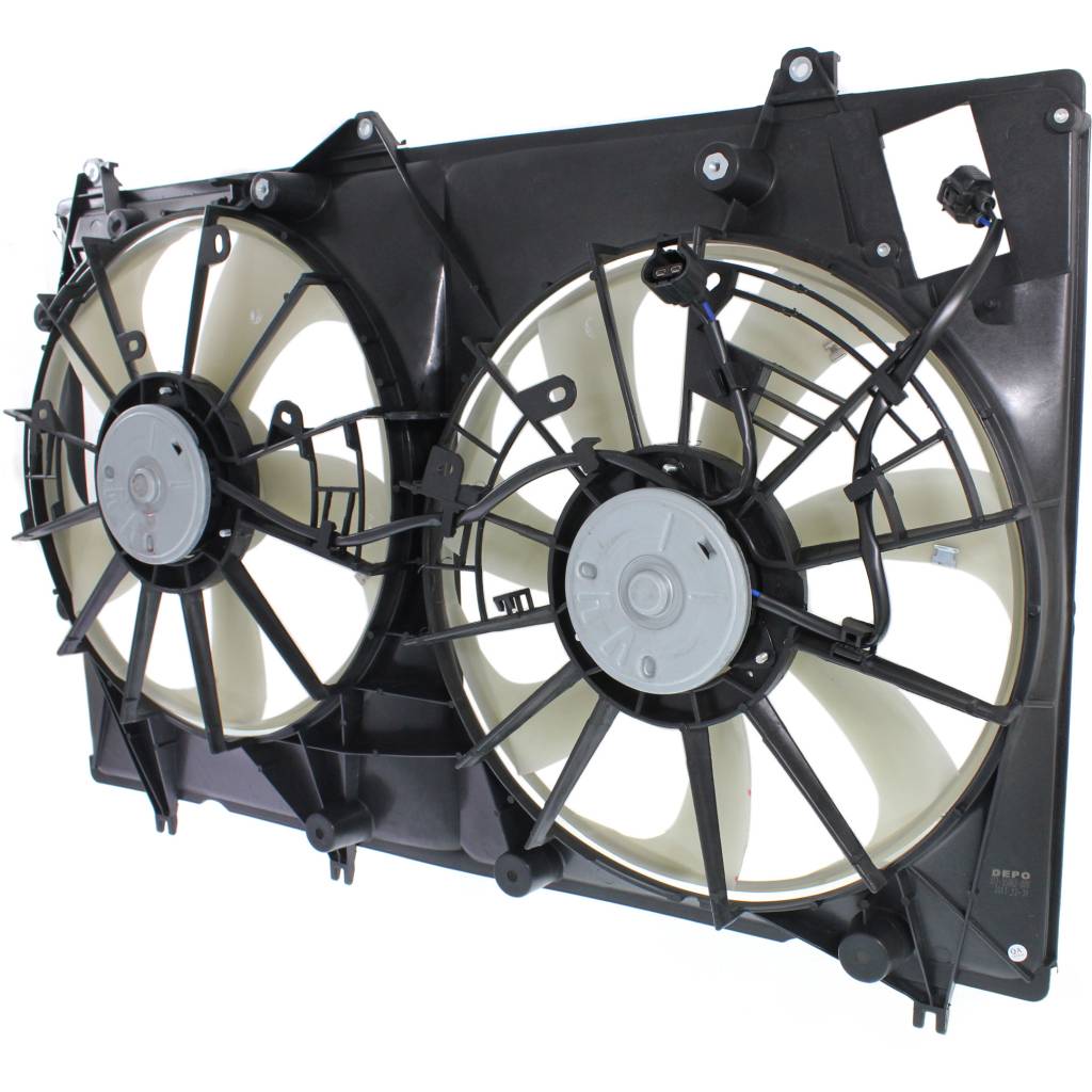 TOYOTA HIGHLANDER RADIATOR & A/C FAN ASSEMBLY (3.5L W/TOW)(DUAL FAN)(10-10 USA) OEM#167110P190-PFM 2010-2013 PL#TO3115171