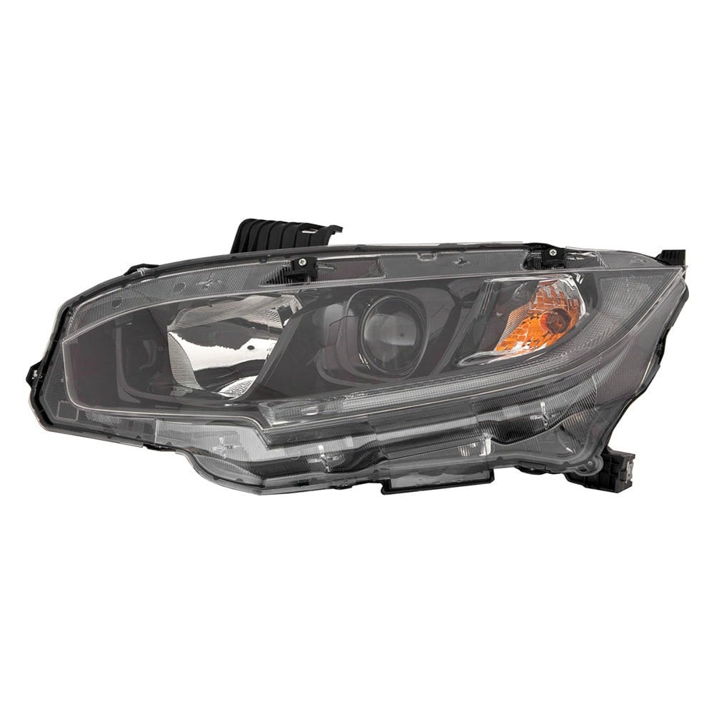 HONDA CIVIC COUPE HEAD LAMP ASSY LEFT (Driver Side) (HALOGEN)(BLACK BEZEL) OEM#33150TBAA31 2019-2021 PL#HO2502192