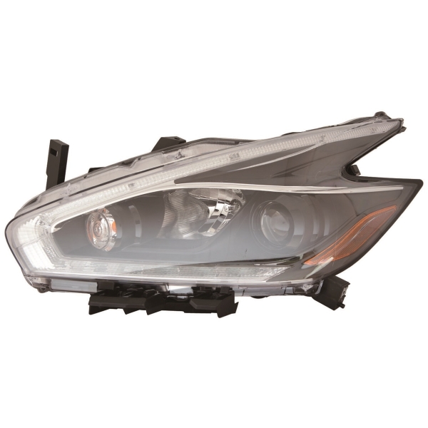 NISSAN MURANO HEAD LAMP ASSY LEFT (Driver Side) (HALOGEN)(W/BLACK BEZEL) OEM#260609UE9A 2018 PL#NI2502260
