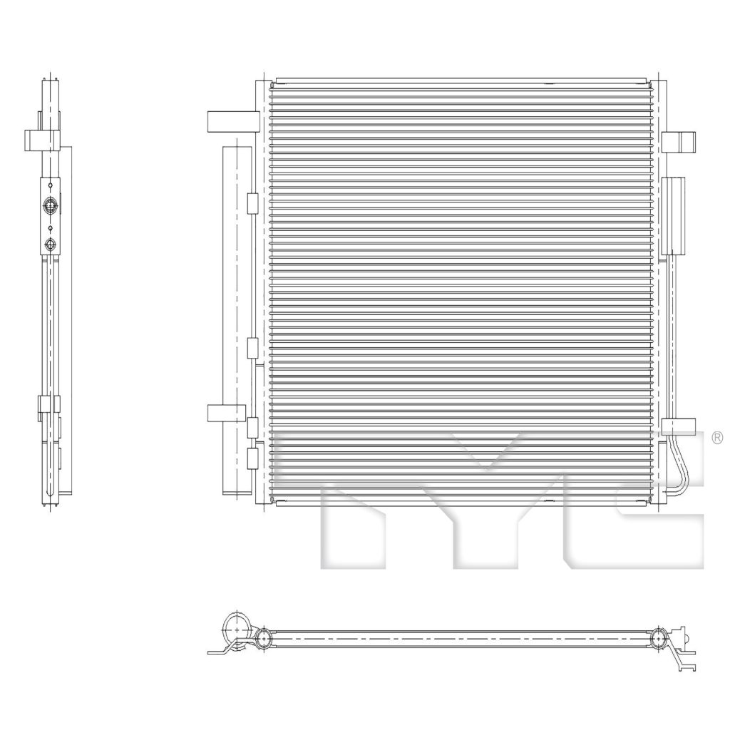KIA SPORTAGE A/C CONDENSER W/RD (W/HYBRID) OEM#97606P0000 2023-2025 PL#HY3030191