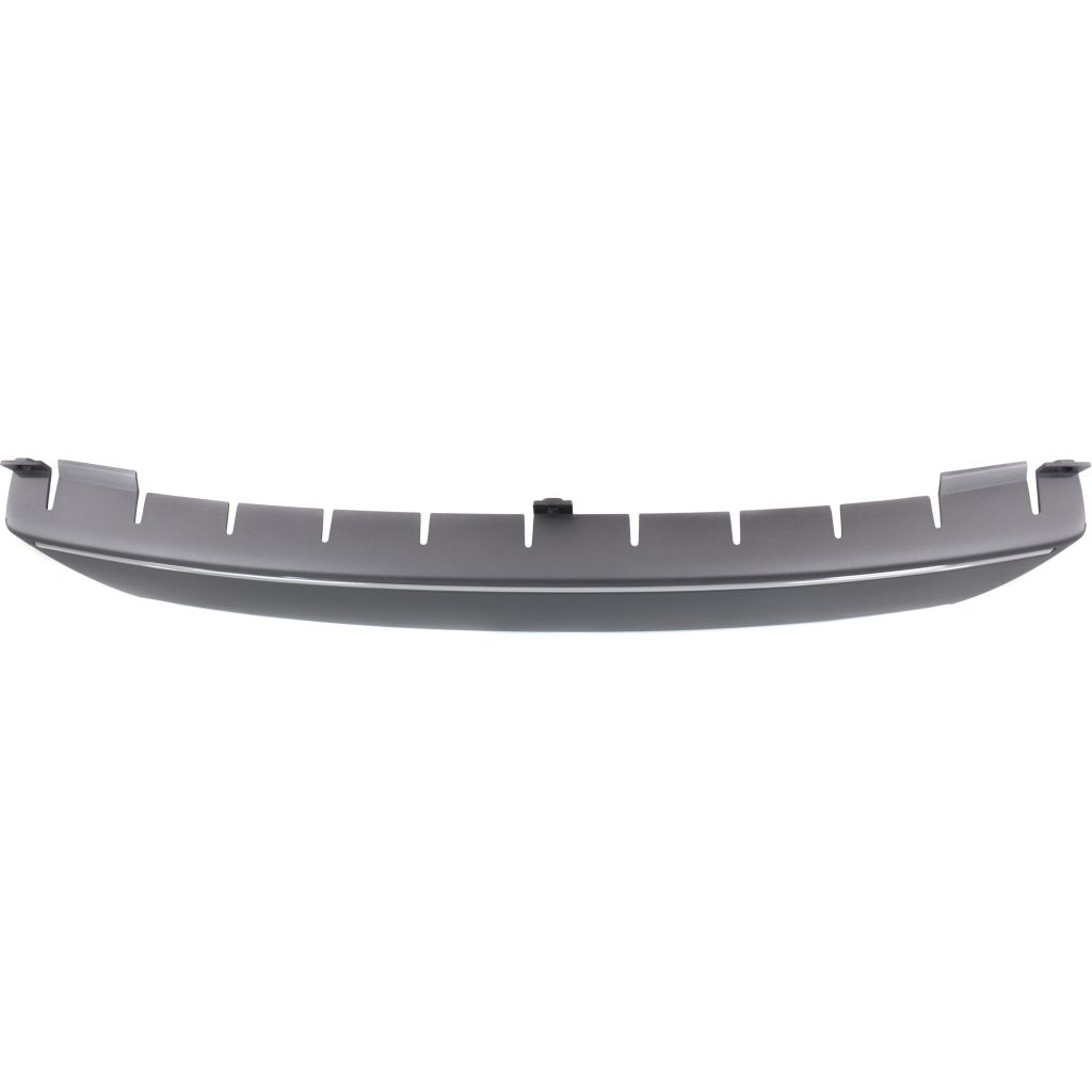 AUDI A4 CABRIO FRONT BUMPER LICENSE PLATE BAR PTD -BLACK W/CHROME MLDG WO/LICENSSE PLATE MOUNT OEM#8E0807287D1QP 2007-2009 PL#AU1223100