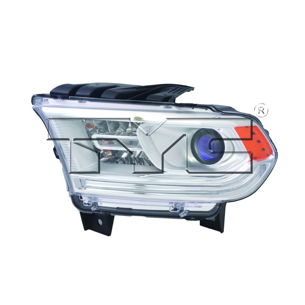 DODGE TRUCKS & VANS DURANGO HEAD LAMP ASSEMBLY LEFT (Driver Side) (HALOGEN)(WO/LED DRL)(CHR BEZEL) OEM#68188731AF 2014-2015 PL#CH2502256