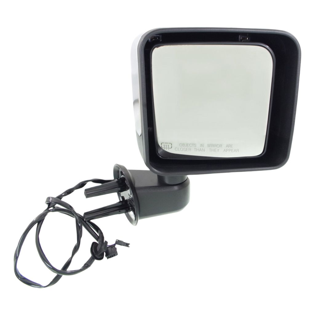 JEEPVEHICLE WRANGLER (JK) DOOR MIRROR RIGHT (Passenger Side) PWR/HTD (CHROME) OEM#68249844AD 2015-2018 PL#CH1321391