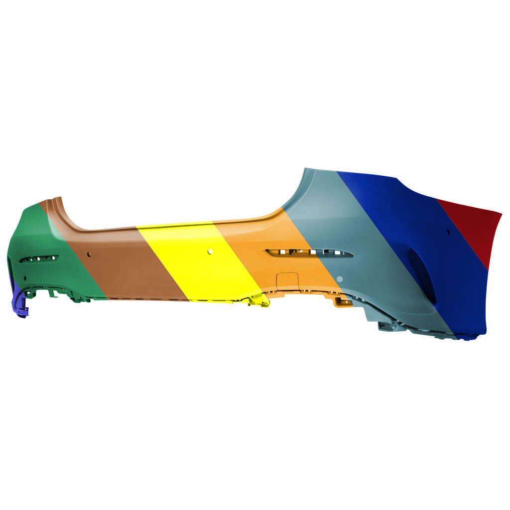 MERCEDES-BENZ A-CLASS SEDAN (177) REAR BUMPER COVER PRIMED (W/ACTIVE PARK ASSIST)(A220 W/AMG)(A35 WO/AMG AERODYNAMICS) OEM#17788000029999 2019-2022 PL#MB1100443