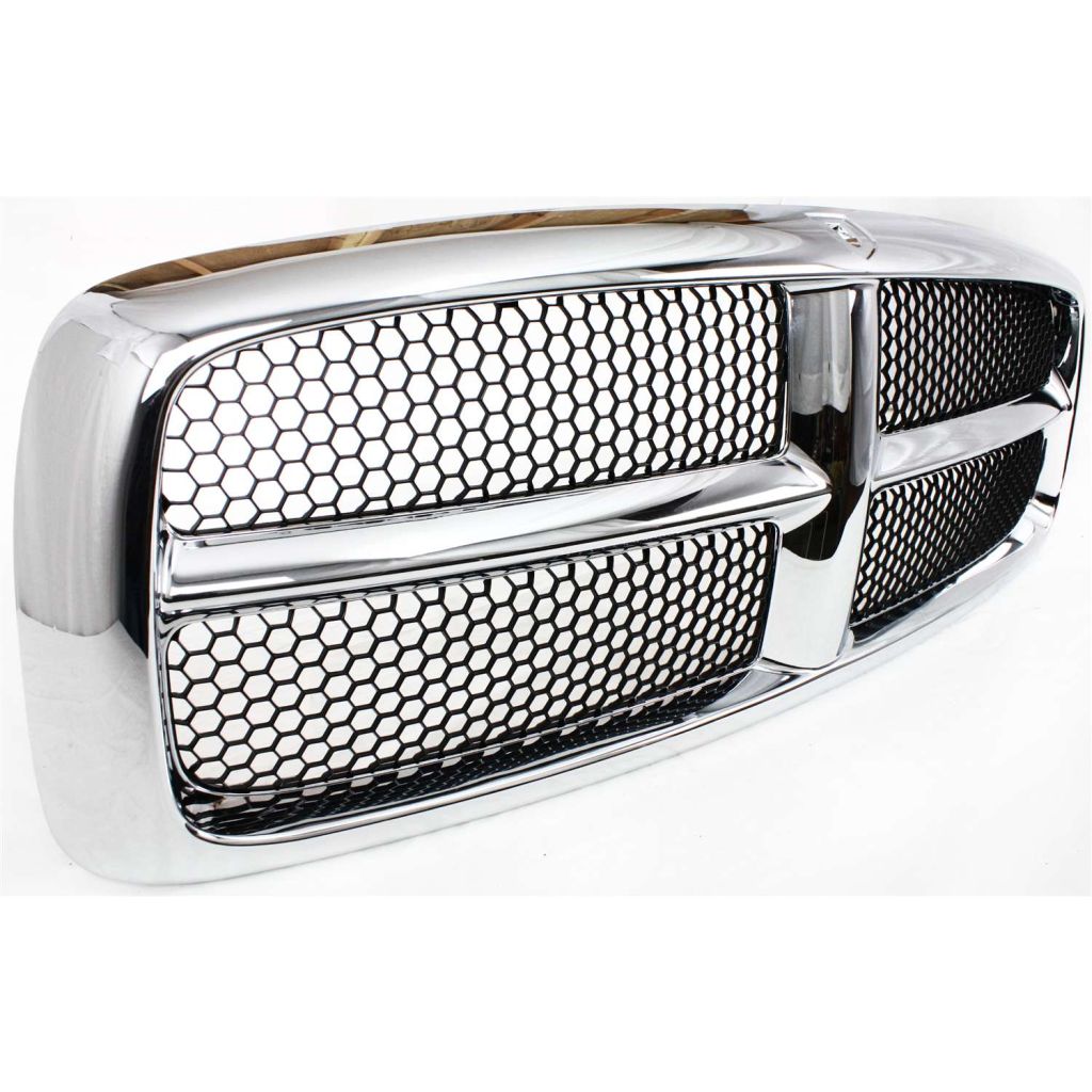 DODGE TRUCKS & VANS DODGE/PU ( R1500)(EXC Mega Cab ) GRILLE ASSY(CHROME FRAME/PTD INNER)(HONEY COMB) OEM#55077185AG-PFM 2002-2005 PL#CH1200268