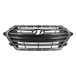 HYUNDAI ELANTRA SEDAN GRILLE BLACK W/SMOKED-CHR MOLDING (WO/AUTO CRUISE) OEM#86350F3100 2017-2018 PL#HY1200200