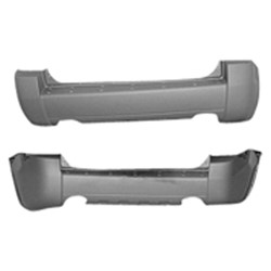 HYUNDAI TUCSON REAR BUMPER COVER SMOOTH PRIMED (2.7L)(W/O Sensor)(DUAL EXHAUST CUT) OEM#866102E030 2005-2009 PL#HY1100145