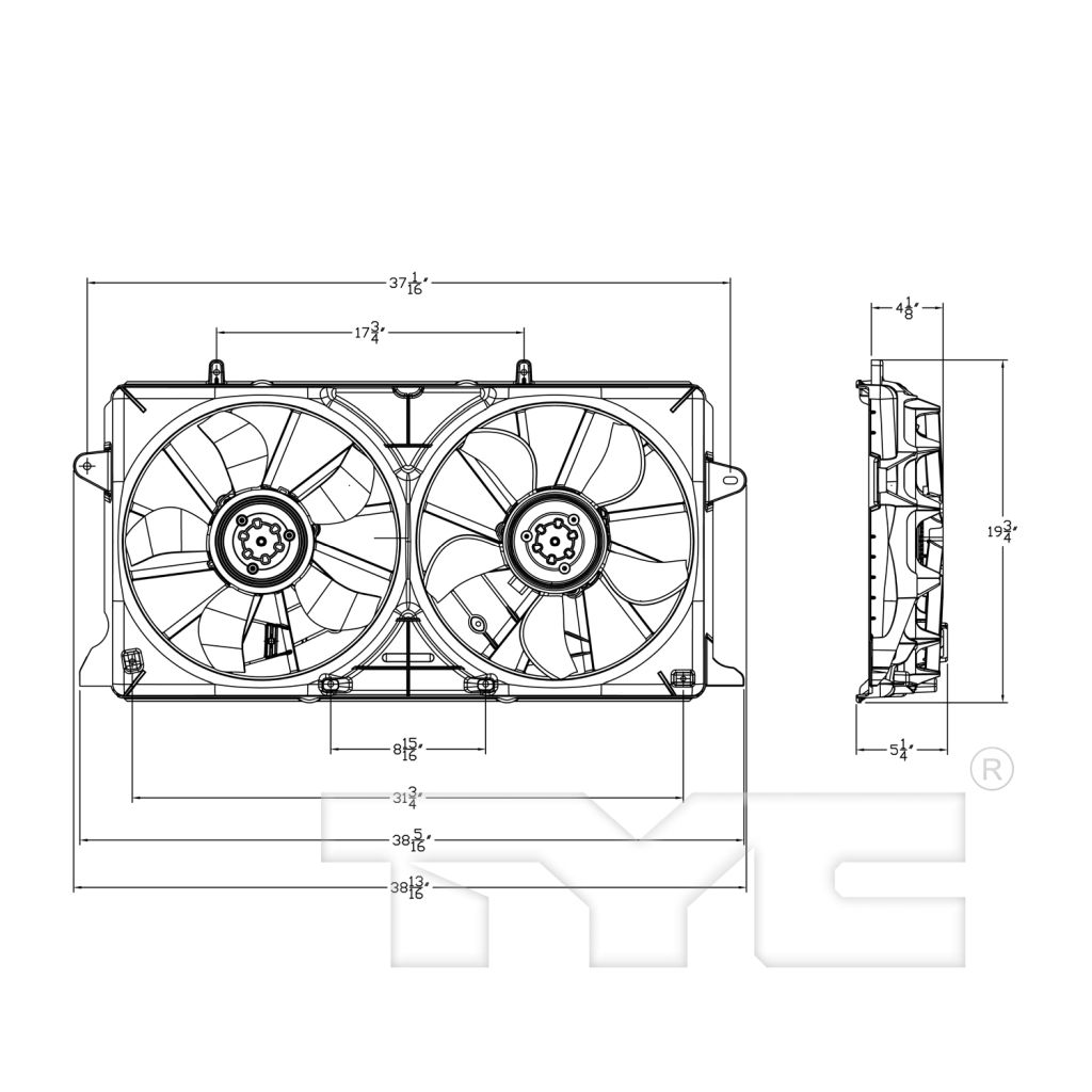 CADILLAC ESCALADE/ESCALADE ESV RADIATOR & A/C FAN ASSEMBLY (DUAL FAN) OEM#23123635-PFM 2016-2017 PL#GM3115291