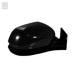HONDA RIDGELINE DOOR MIRROR RIGHT (Passenger Side) PWR/N-HTD (GLOSS BLACK)(SPORT MDL) OEM#76200T6ZA41ZB 2017-2020 PL#HO1321310