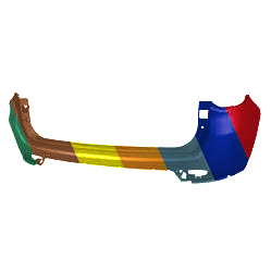JEEPVEHICLE COMPASS REAR BUMPER COVER UPPER PRIMED (WO/SENSOR)(WO/BLIND SPOT SENSOR) OEM#7CX38TZZAA 2017-2025 PL#CH1114104