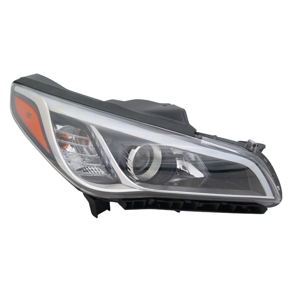 HYUNDAI SONATA HEAD LAMP ASSY RIGHT (Passenger Side) (HALOGEN W/DRL)(SE/ECO) OEM#92102C2050 2015-2017 PL#HY2503201
