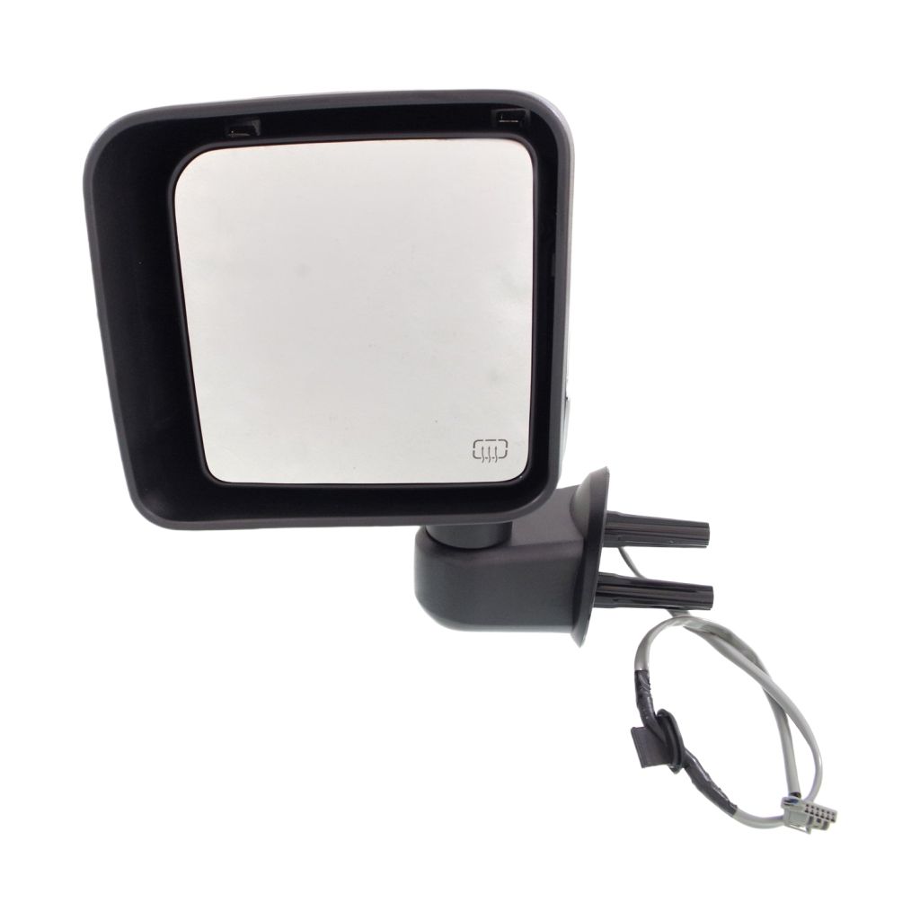 JEEPVEHICLE WRANGLER (JK) DOOR MIRROR LEFT (Driver Side) PWR/HTD (CHROME) OEM#68204245AA 2014 PL#CH1320389