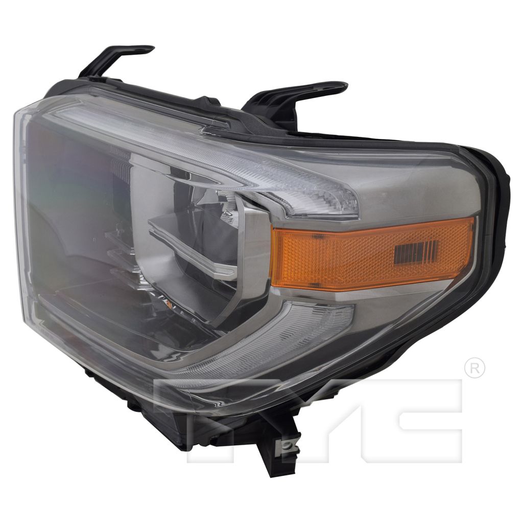 TOYOTA TUNDRA HEAD LAMP ASSY LEFT (Driver Side) (LED)(W/SMOKED CHROME) OEM#811500C210 2018 PL#TO2502263