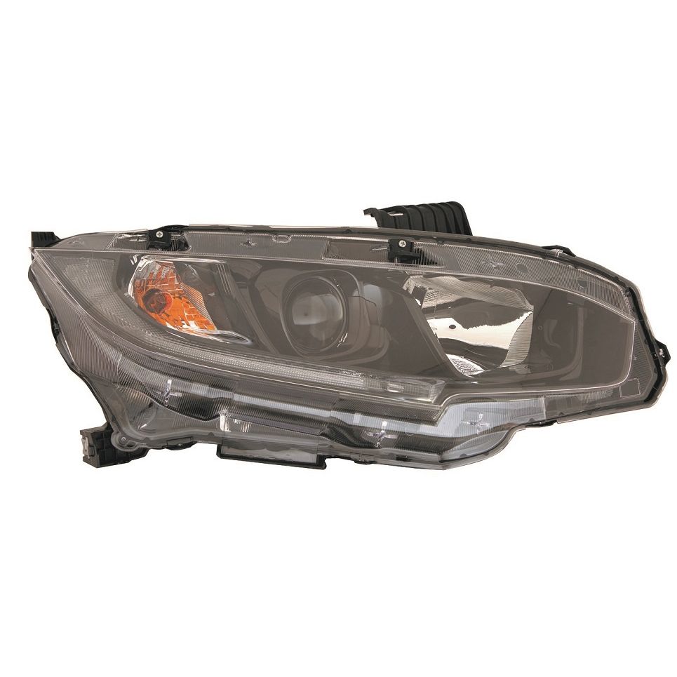 HONDA CIVIC COUPE HEAD LAMP ASSY RIGHT (Passenger Side) (HALOGEN)(BLACK BEZEL)**CAPA** OEM#33100TBAA31 2019-2021 PL#HO2503192C