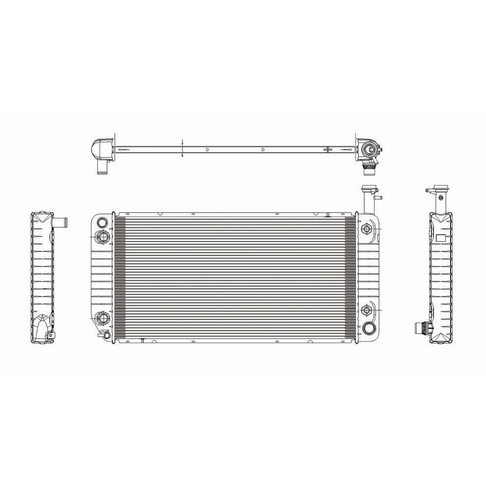 GM TRUCKS & VANS CHEVY/GMC/VAN(Express/Savana) RADIATOR 4.8L/6.0L/V8 W/TOC W/EOC (WO/TEMP SENSOR) OEM#89019353 2004-2014 PL#GM3010502