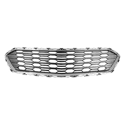 CHEVROLET CRUZE HATCHBACK FRONT BUMPER GRILLE CENTER CHROME/BLACK (L/LS/LT WO/RS) OEM#23504350 2017-2018 PL#GM1036174