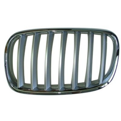 BMW BMW X5 GRILLE LEFT (Driver Side) CHR/SLV OEM#51137185223 2011-2013 PL#BM1200182