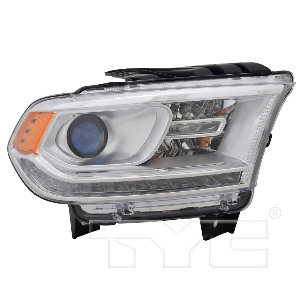 DODGE TRUCKS & VANS DURANGO HEAD LAMP ASSY RIGHT (Passenger Side) (HALOGEN)(W/ LED DRL)(CHROME BEZEL)**CAPA** OEM#68184822AL 2014-2015 PL#CH2503257C